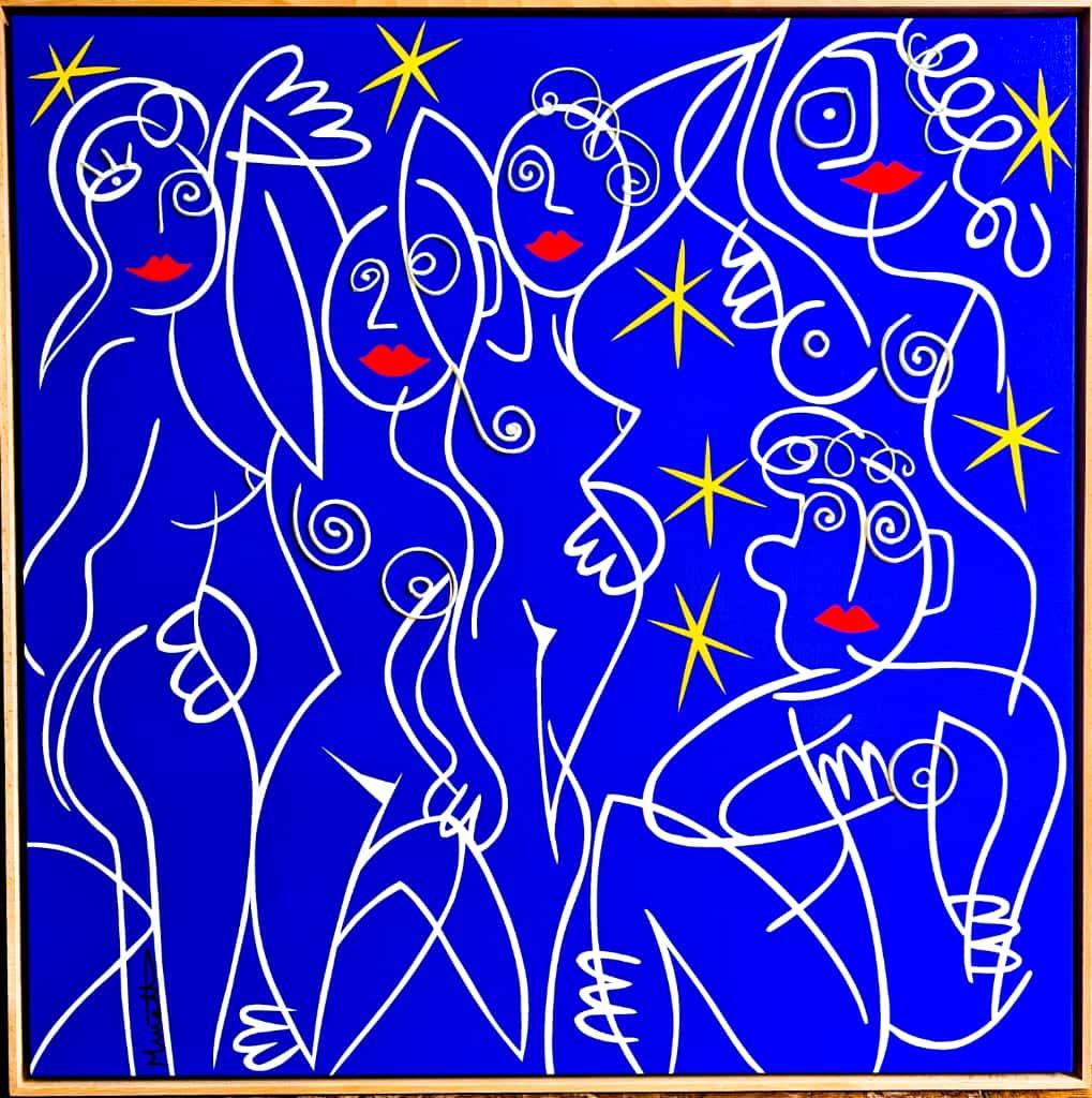 Homage to "Les Demoiselles d'Avignon" - after Picasso  (Hommage aux "demoiselles d'Avignon" d'après Picasso)